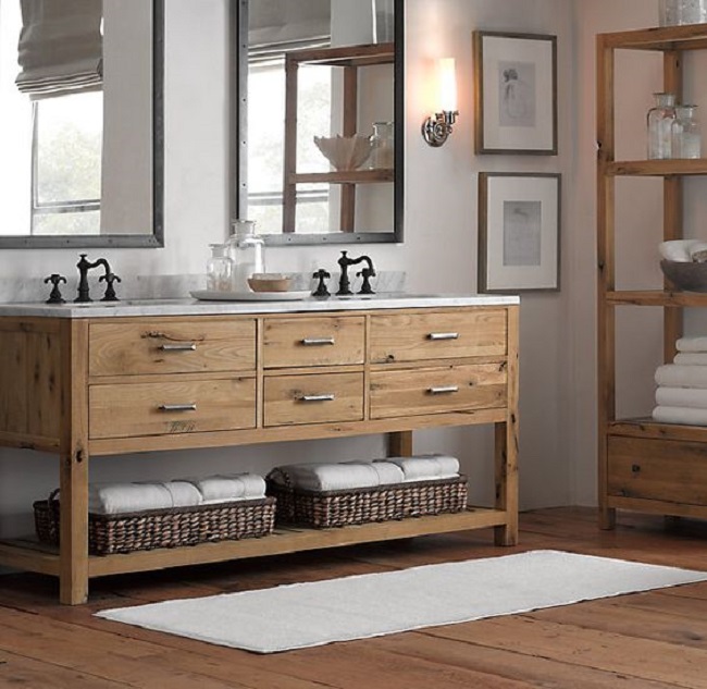Bathroom Rustic Bathroom Double Vanities Remarkable On With Some Great Ideas To Bring The Freshness Of 17 Rustic Bathroom Double Vanities