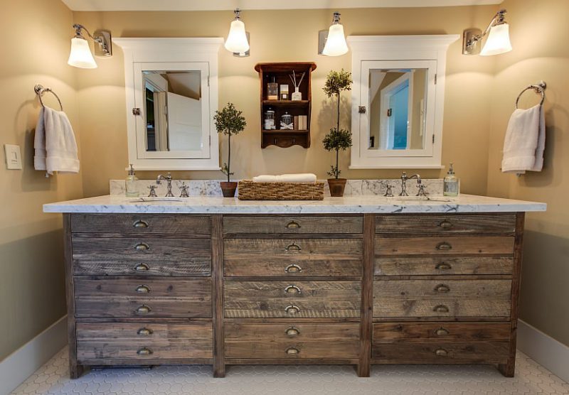 Bathroom Rustic Bathroom Double Vanities Stylish On Intended For 40 Amazing Ideas Designs Home Inspiration 11 Rustic Bathroom Double Vanities