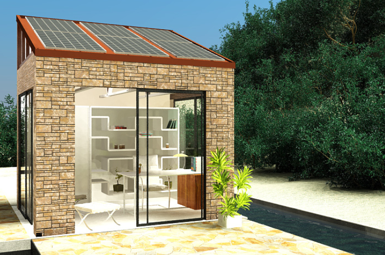 Home Tiny Backyard Home Office Incredible On With LifePod Solar House Design 0 Tiny Backyard Home Office