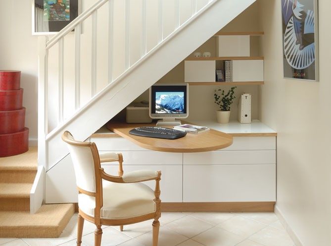 Home Under Stairs Office Delightful On Home Intended For Furniture Charming Contemporary Design 10 Under Stairs Office