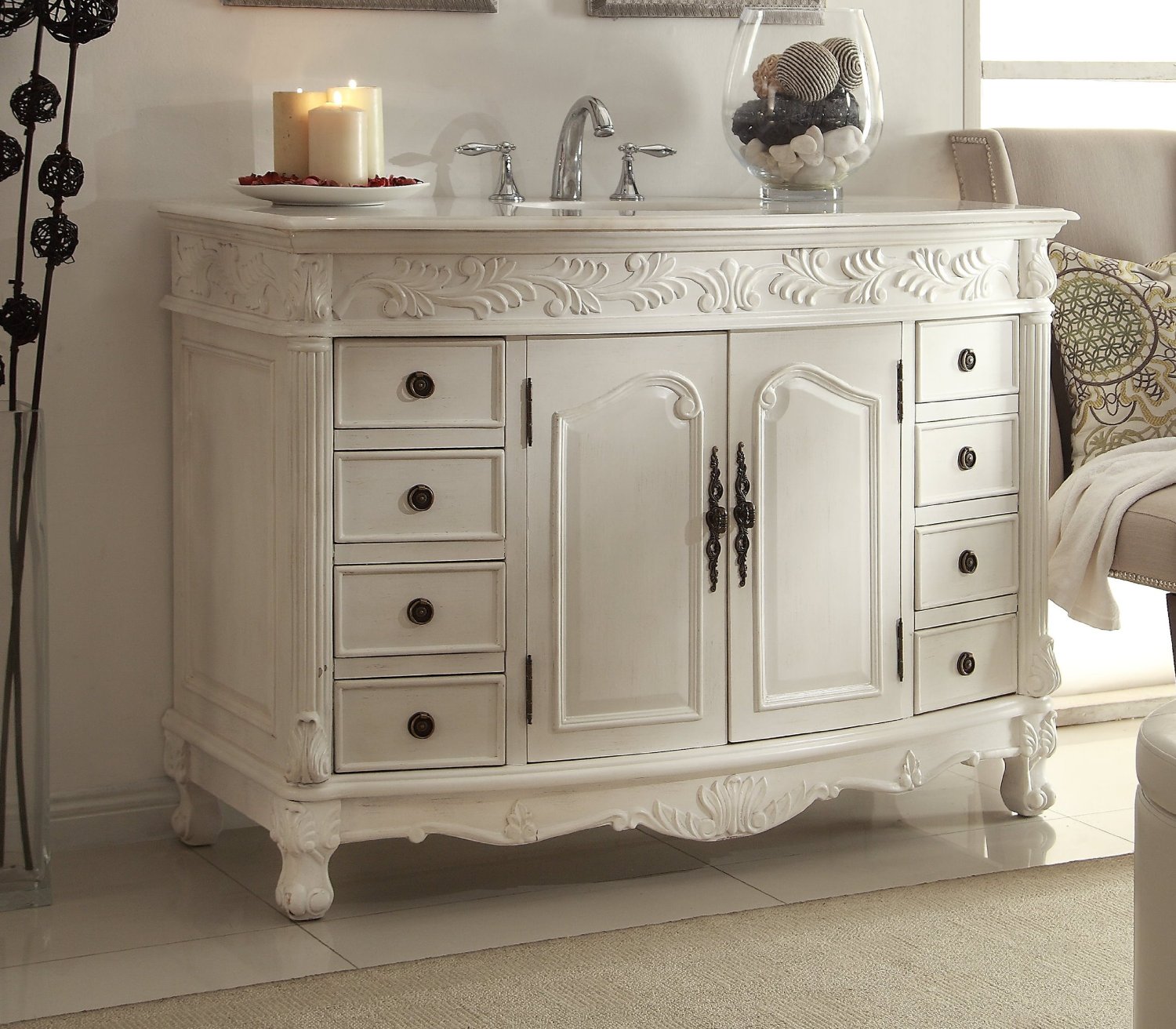 Bathroom White Bathroom Vanities With Marble Tops Excellent On Pertaining To Adelina 48 Inch Antique Vanity Top 24 White Bathroom Vanities With Marble Tops
