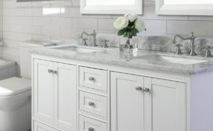 White Bathroom Vanities With Marble Tops