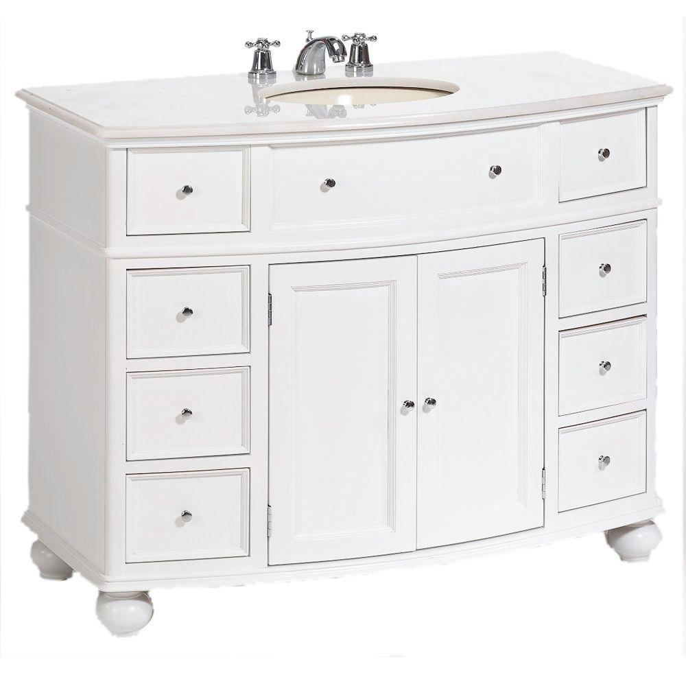 Bathroom White Bathroom Vanities With Marble Tops Modern On For Home Decorators Collection Hampton Harbor 45 In W X 22 D Bath 19 White Bathroom Vanities With Marble Tops