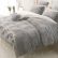 White Fluffy Bed Sheets Exquisite On Bedroom And Solid Gray Color Blocking 4 Piece Bedding Sets 5