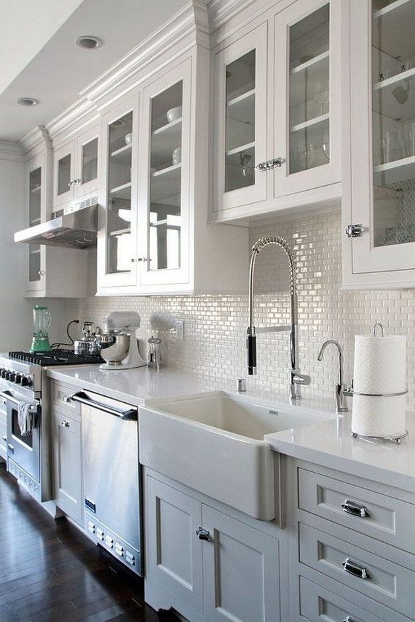 Kitchen White Kitchen Backsplash Ideas Modest On Intended All With Mini Subway Tile Home Decorating 0 White Kitchen Backsplash Ideas