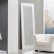 White Leaning Floor Mirror Modern On Furniture Inside Coco Spain Made Standing In Crocodile Leather 4
