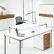 White Modern Office Delightful On Within Wonderful Desk Home 5