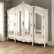 White Wood Wardrobe Armoire Shabby Chic Bedroom Modest On Furniture Intended For Antique French Style Stylish 2