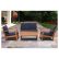 Wood Patio Furniture With Cushions Modern On In Laguna Beach 4 Piece Eucalyptus Set Blue 2
