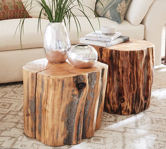Furniture Wood Stump Furniture Contemporary On Reclaimed Table Pottery Barn 0 Wood Stump Furniture