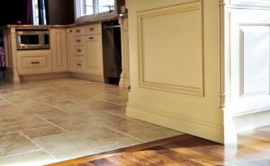 Wood Tile Flooring In Kitchen