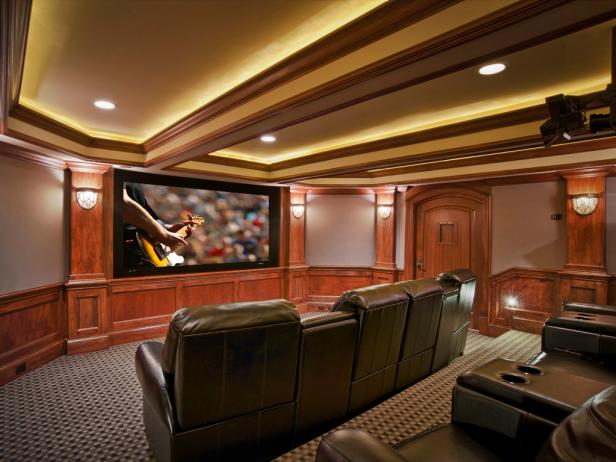 Interior Basement Home Theater Wonderful On Interior In Theaters And Media Rooms Pictures Tips Ideas HGTV 0 Basement Home Theater
