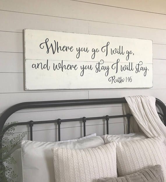 Bedroom Bedroom Wall Decor Excellent On Inside Where You Go I Will Wood Signs 0 Bedroom Wall Decor