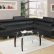 Black Leather Sectional Couches Delightful On Furniture Inside Product Reviews Buy Poundex Bobkona Atlantic Faux 2 Piece 3