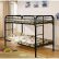 Black Metal Bunk Bed Marvelous On Bedroom Intended Twin Over Mattress Superstore 1