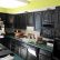 Black Painted Kitchen Cabinets Ideas Exquisite On Throughout With Yellow Wall Sathoud Decors 1