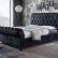 Bedroom Black Upholstered Sleigh Bed Creative On Bedroom Throughout Velvet Diamond Tufted Groupon 0 Black Upholstered Sleigh Bed