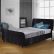 Bedroom Black Upholstered Sleigh Bed Exquisite On Bedroom Inside Hf4you Crushed Velvet Fast Delivery Sale 18 Black Upholstered Sleigh Bed
