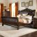 Bedroom Black Upholstered Sleigh Bed Magnificent On Bedroom In New Shopping Special A R T Furniture Valencia Leather 22 Black Upholstered Sleigh Bed