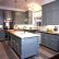 Blue Grey Kitchen Cabinets Contemporary On For Kitchens Gray Shaker Black Granite 2