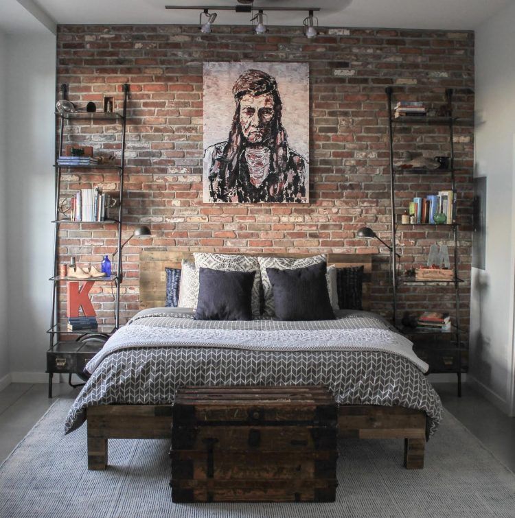 Bedroom Brick Wall Bedroom Excellent On For 100 Space Saving Small Ideas Pinterest Accent 0 Brick Wall Bedroom