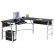 Computer Table Office Depot Nice On Regarding Realspace Mezza L Shaped Glass Desk BlackChrome By 3