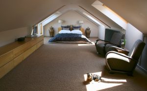 Contemporary Attic Bedroom Ideas Displaying Cool