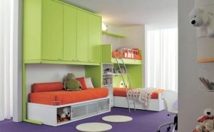 Contemporary Kids Bedroom Furniture Green