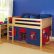 Cool Bunk Bed Fort Fresh On Bedroom Intended Play LOW Loft By Maxtrix Kids Blue Red Natural 300 1 5