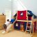 Bedroom Cool Bunk Bed Fort Nice On Bedroom In 2 Story Play LOW Loft W Slide By Maxtrix Kids Blue Red 11 Cool Bunk Bed Fort