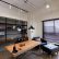 Office Cool Contemporary Office Designs Amazing On And Stylish Industrial Home With Wood Table Also Black 11 Cool Contemporary Office Designs