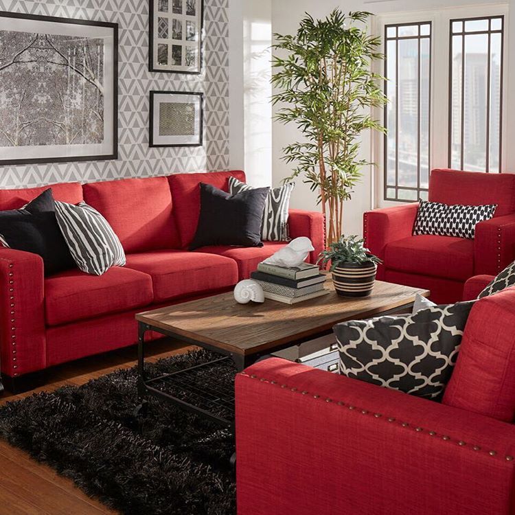 Interior Decorating With Red Furniture Fine On Interior Within Bold Couches What A Statement Redcouch Statementcolor 0 Decorating With Red Furniture