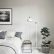 Floor Lamps In Bedroom Remarkable On Furniture Intended For Pale Grey Bed Linen White Lamp Black 1