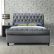 Grey Upholstered Sleigh Bed Astonishing On Bedroom With Regard To Fabric Frame Queen 3