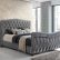 Bedroom Grey Upholstered Sleigh Bed Fine On Bedroom In Lachelle Quality Frame Brushed Velvet 20 Grey Upholstered Sleigh Bed