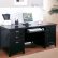 Home Office Desk Black Modern On Furniture Intended For Computer With Drawers New 5