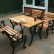 Iron And Wood Patio Furniture Modest On Intended Bench Lovable Garden Best Ideas 1