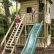 Home Kids Tree Houses With Slides Nice On Home Regard To Wooden House Outdoor Toys Activities EBay 24 Kids Tree Houses With Slides