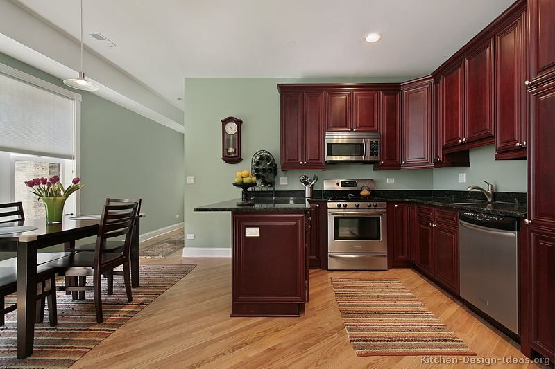 Kitchen Kitchen Color Ideas With Cherry Cabinets Amazing On Of The Day This Small Features Traditional Rich 0 Kitchen Color Ideas With Cherry Cabinets
