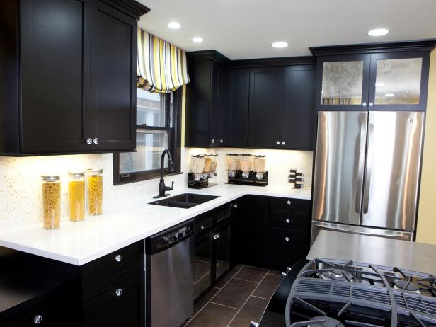 Kitchen Kitchen Ideas Black Cabinets Modern On Intended Pictures Options Tips HGTV 0 Kitchen Ideas Black Cabinets