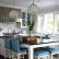 Kitchen Island Dining Table Impressive On With Long KItchen As Blue Leather Stools 3