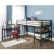 Bedroom Metal Bunk Bed With Desk Fine On Bedroom In Amazon Com Twin Modern Loft And Shelves Black 12 Metal Bunk Bed With Desk