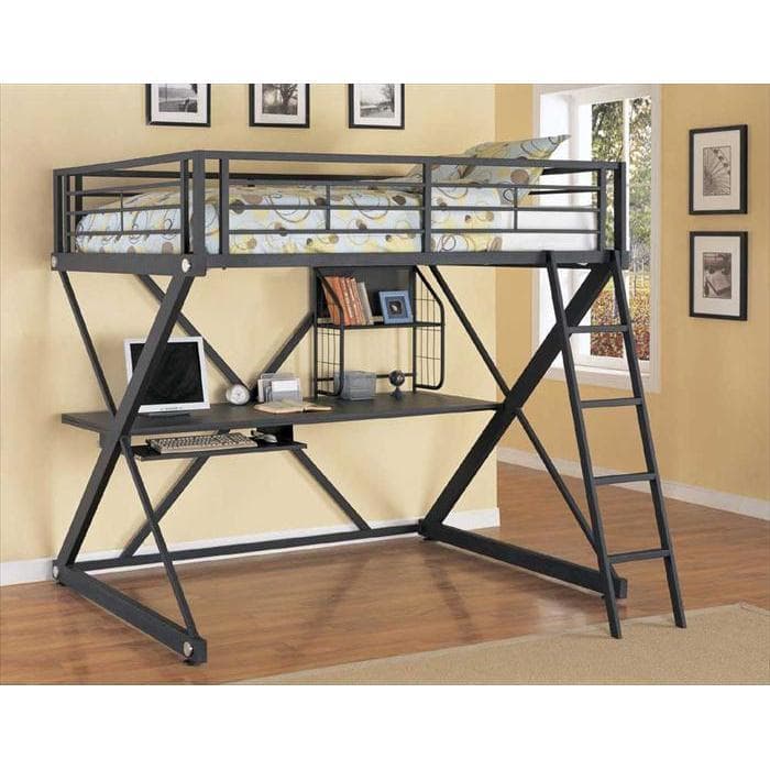 Bedroom Metal Bunk Bed With Desk Fine On Bedroom In Full Loft Nebraska Furniture Mart 14 Metal Bunk Bed With Desk