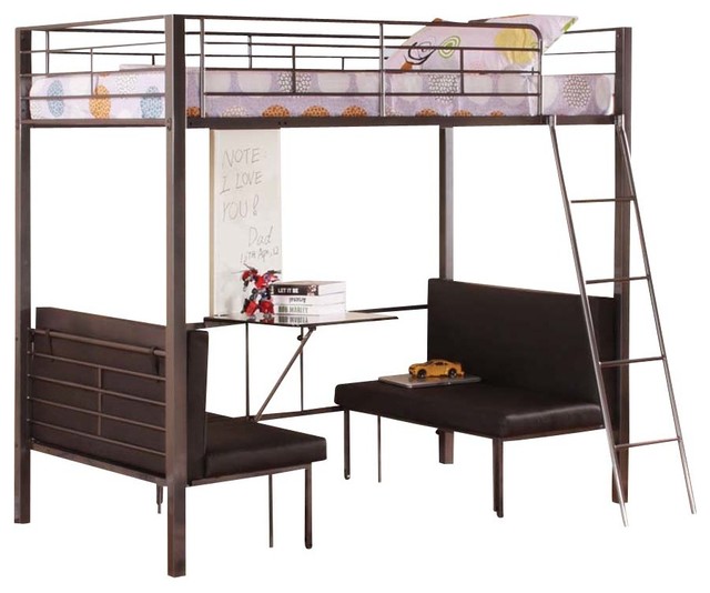 Bedroom Metal Bunk Bed With Desk Incredible On Bedroom For Loft Beds Desks Study Teens 24 Metal Bunk Bed With Desk