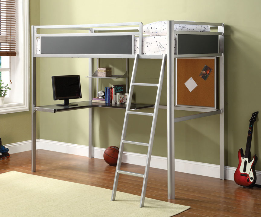  Metal Bunk Bed With Desk Interesting On Bedroom In Twin Loft Modern Home Design 18 Metal Bunk Bed With Desk