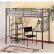 Metal Bunk Bed With Desk Modest On Bedroom Regard To Underneath White 4