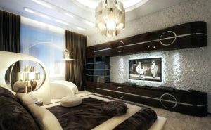 Modern Bedroom With Tv