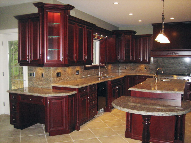 Kitchen Modern Cherry Wood Kitchen Cabinets Charming On Intended For Decorating Assembled Bathroom Base 15 Modern Cherry Wood Kitchen Cabinets