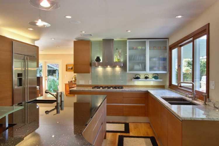 Kitchen Modern Cherry Wood Kitchen Cabinets Simple On Intended Teak Contemporary With Woo 9 Modern Cherry Wood Kitchen Cabinets