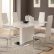Modern Dining Table Set Impressive On Furniture Throughout Coaster 7 Piece White Upholstered Chairs 3